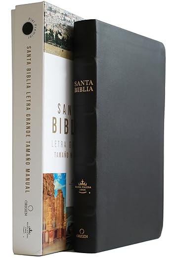 Biblia manual. Letra grande. Piel genuina. Negro - RVR60