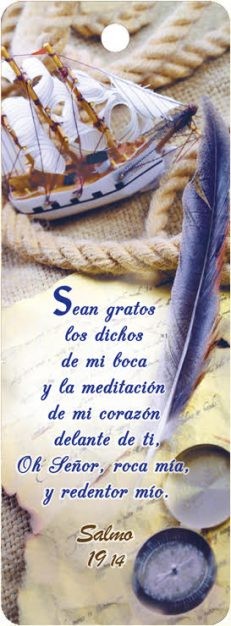 Marcador en 3D unisex Salmo 19:14 (bilingüe)