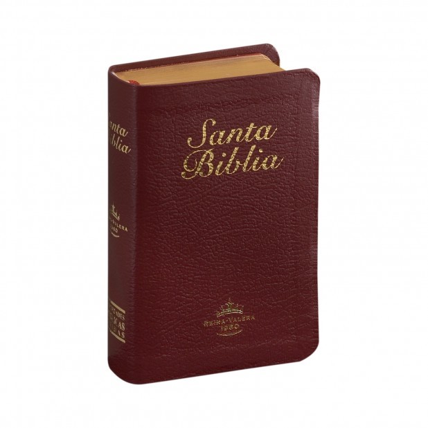 Biblia Mini Bolsillo - RVR60. Piel fabricada. Rojizo