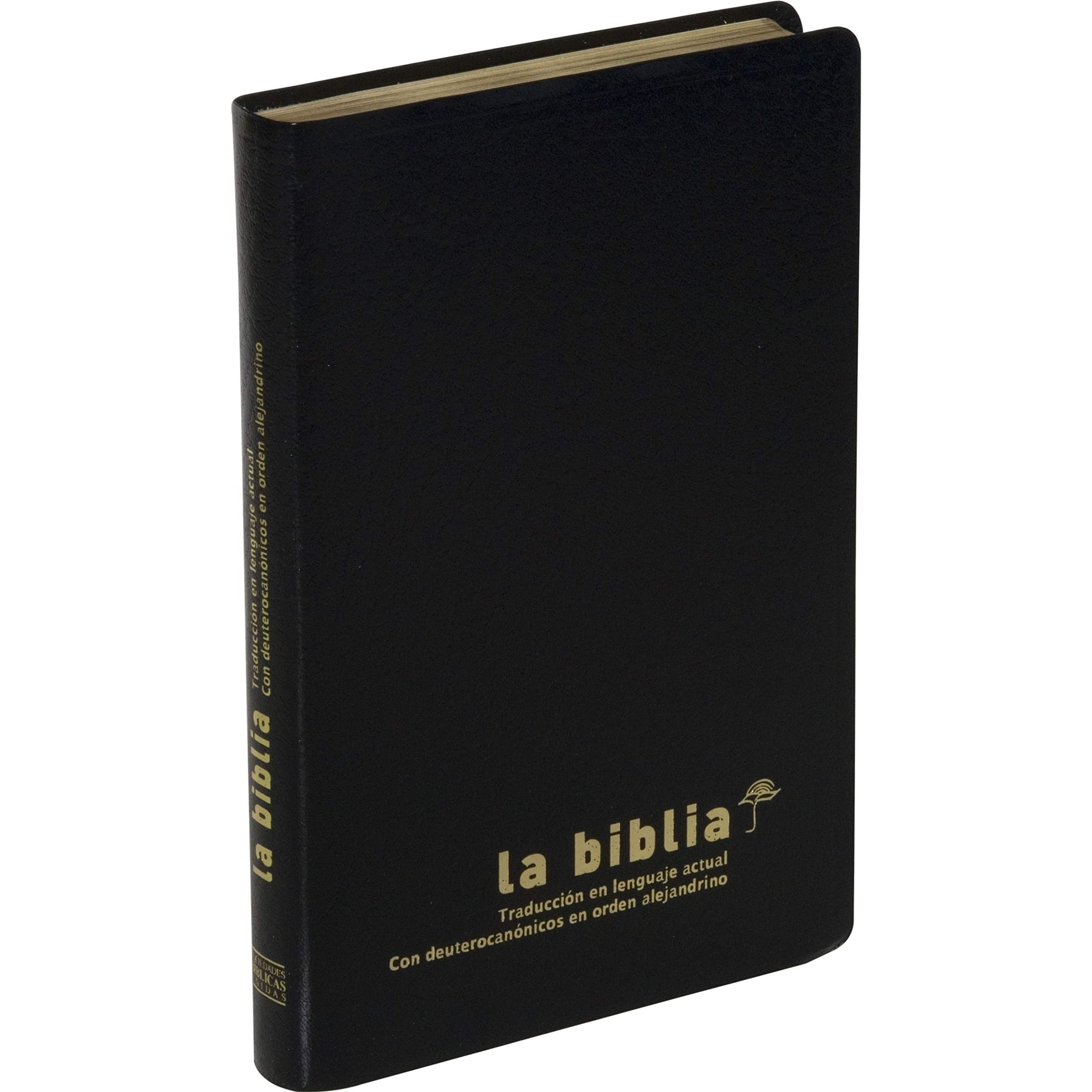 Biblia Orden Alejandrino con Deuterocanónicos - TLA. Plástico. Negro