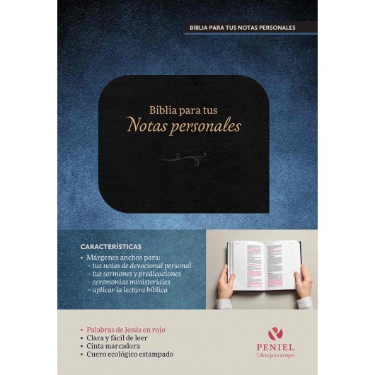 Biblia para tus notas personales. Imitación piel. Negro - NVI
