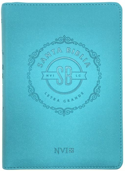 Biblia compacta. Letra grande. 2 tonos. Turquesa - NVI