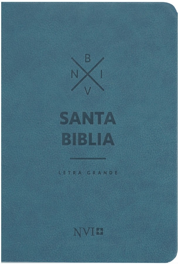 Biblia compacta. Letra grande. 2 tonos. Azul - NVI