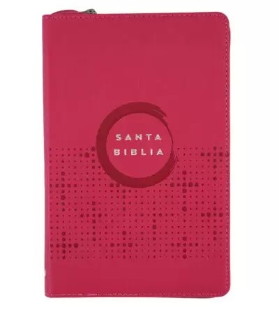 Biblia manual. Ultrafina. Imitación piel. Fucsia. Cremallera - NVI