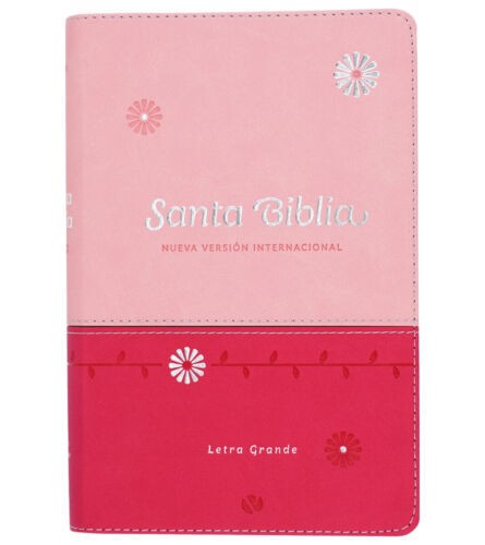 Biblia manual. Letra grande. 2 tonos. Fucsia/rosa - NVI