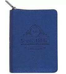 Biblia bolsillo. 2 tonos. Azul. Cremallera - NVI