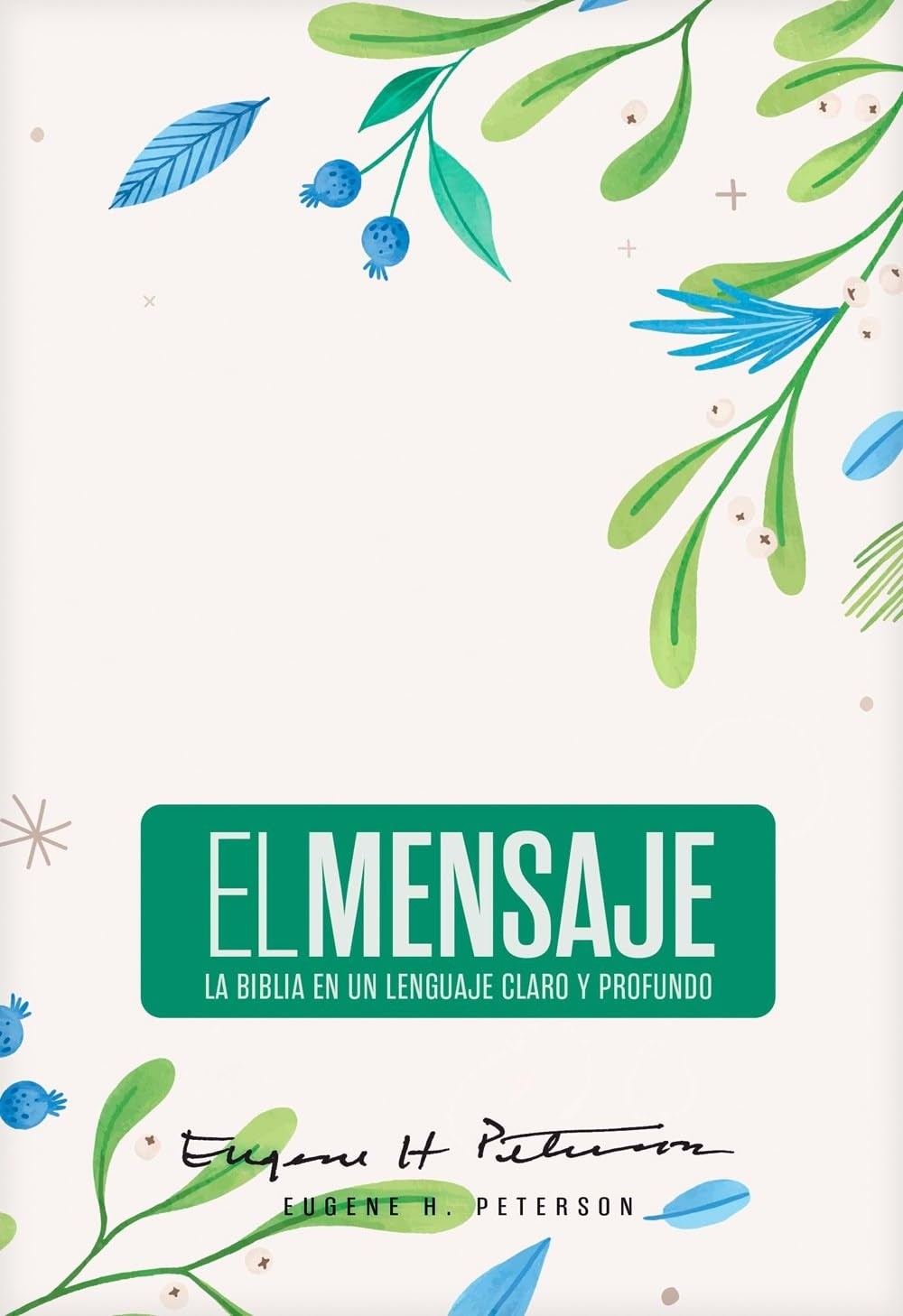 Biblia El Mensaje. Tapa dura. Verde floral - Mensaje