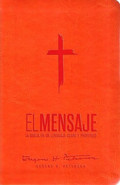 Biblia El Mensaje. Imitación piel. Naranja - Mensaje