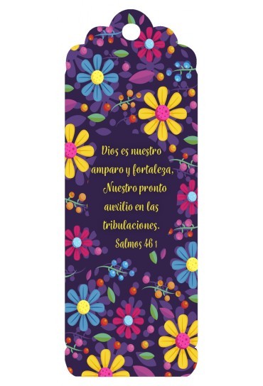 Marcador en 3D para mujer Salmo 46:1 (bilingüe)
