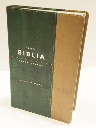 Biblia RVR065cLG. Letra grande. 2 tonos. Verde/crema - RVR60