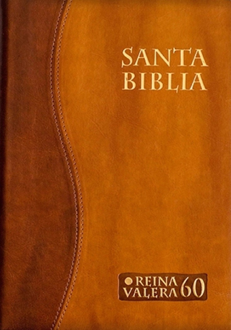 Biblia RVR065cZLG. Letra Gde. Manual. Piel Ital. Marrón. Cremallera