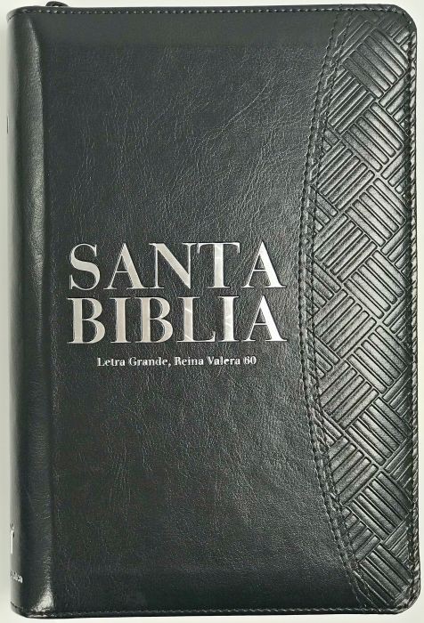 Biblia manual. Letra grande. 2 tonos. Negro. Índice - RVR60