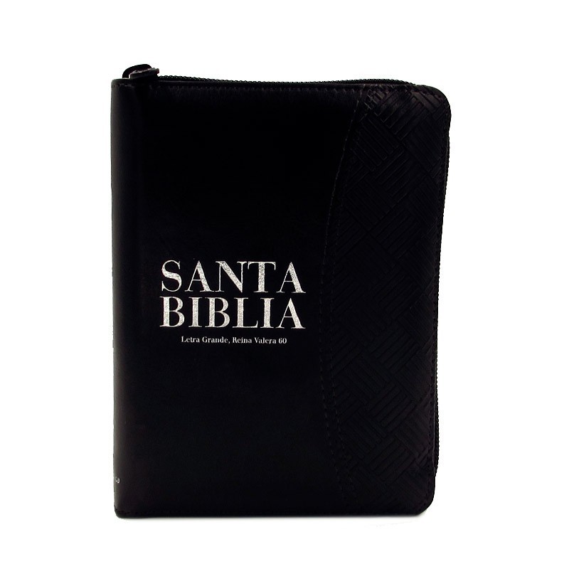 Biblia bolsillo. Letra grande. 2 tonos. Negro. Índice - RVR60