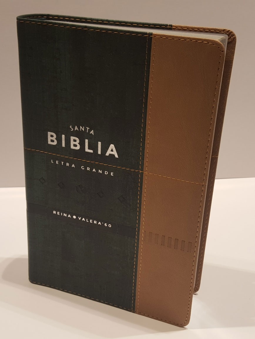 Biblia RVR065cLG. Letra grande. 2 tonos. Verde/beige. Índice - RVR60