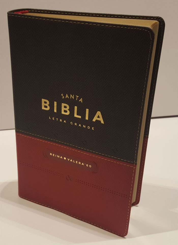 Biblia RVR065cLG. Letra grande. 2 tonos. Rojo/gris. Índice - RVR60