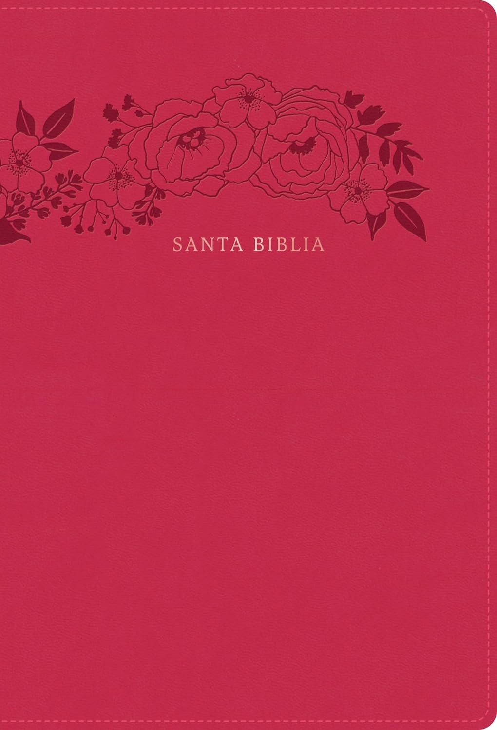 Biblia súper grande. Letra súper gigante. 2 tonos. Rosa floral - RVR60