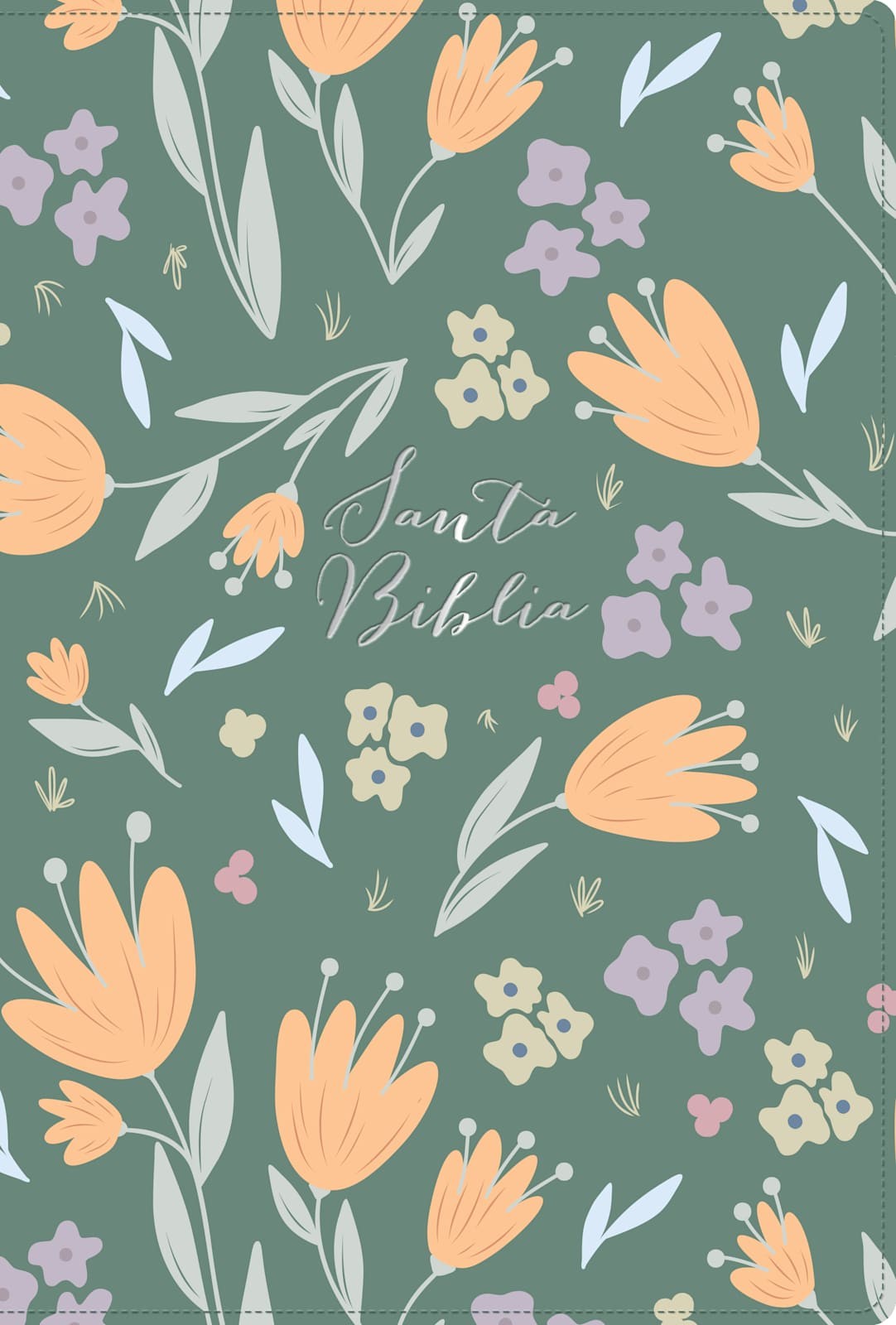 Biblia manual. Letra grande. Edición especial. 2 tonos. Verde floral - RVR60