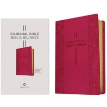 Biblia bilingüe. Grande. Imitación piel. Rosa - NTV/NLT