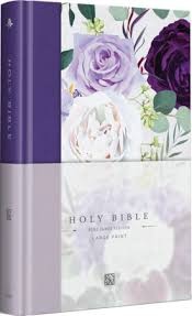 Biblia manual. Letra grande. Ultrafina. Tapa dura. Morado floral - KJV (inglés)