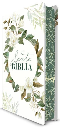 Biblia manual. Letra grande. Ultrafina. Tapa dura. Blanco floral - RVR60