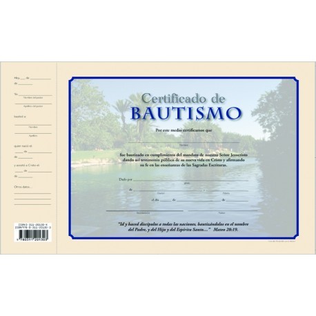 CERTIFICADO DE BAUTISMO (PKG12)
