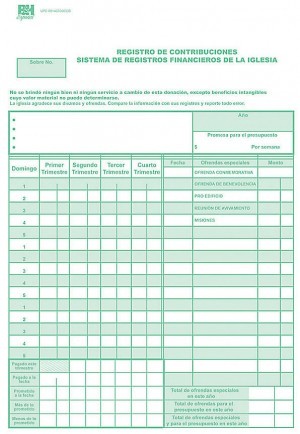 Registro de contribuciones