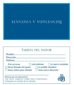 Tarjeta Bienvenida a visitante (pack de 100)