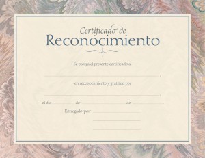 Certificado - Apreciación (pack de 6)