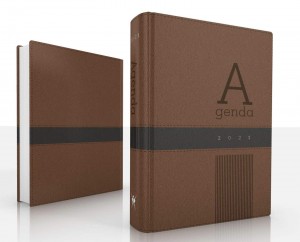 Agenda Deluxe 2021. 2 tonos. Marrón/negro