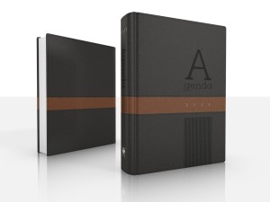 Agenda Deluxe 2021. 2 tonos. Negro/marrón