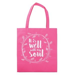 Bolsa It is well with my soul. Polipropileno. Rosa