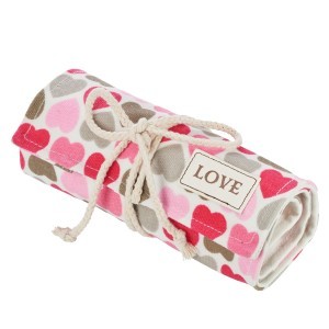 Estuche Love. Lona. Corazones