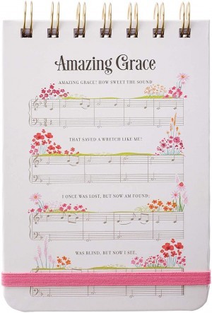 Libreta Amazing Grace. Tapa dura. Pentagrama. Espiral (inglés)