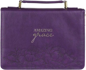 Funda para Biblia Amazing Grace. 2 tonos. Violeta - L