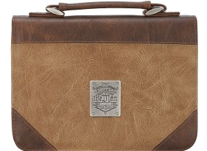 Funda para Biblia Jeremías 17:7. 2 tonos. Marrón - XL (inglés)