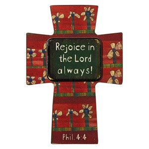 Imán de madera Filipenses 4:4