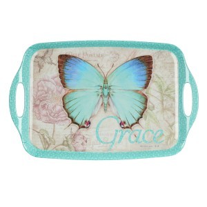 Bandeja de servir. Mariposa Grace. Efesios 2:8. Melamina