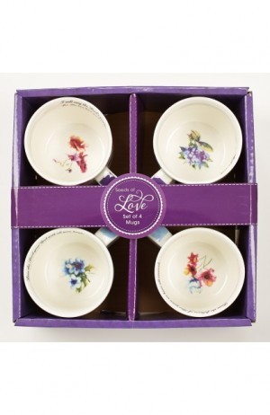 Juego de tazas de café Seeds of love (pack de 4)