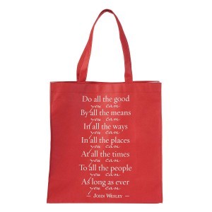 Bolsa Do all the good you can. Polipropileno. Rojo