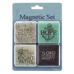 Juego de imanes The Lord Will Be with you (pack de 4)