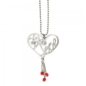 Colgante para coche Corazón love. Metal (inglés)