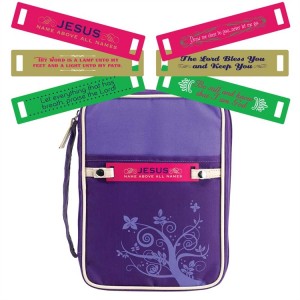 Funda para Biblia textos intercambiables. Poliester. Violeta - S