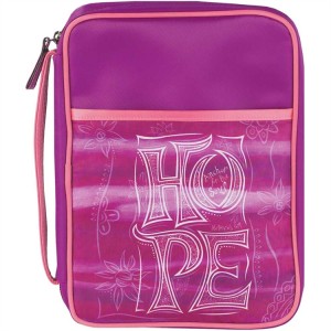 Funda para Biblia Hope. Poliester. Violeta/rosa - S