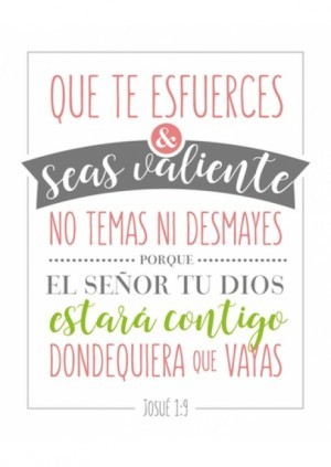 Placa cristal Josué 1:9