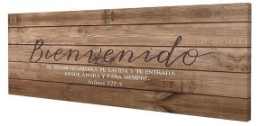 Cuadro Bienvenido (Salmo 121:8)