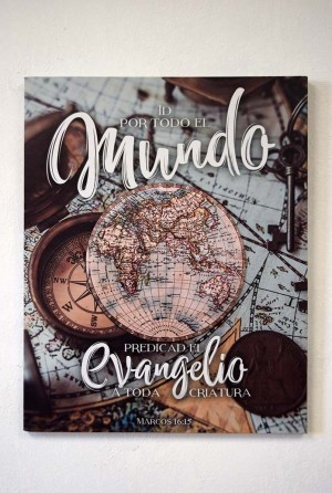 Cuadro canvás/metal Mundo (Marcos 16:15)