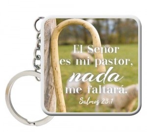 Llavero cuadrado Pastor (Salmo 23:1)