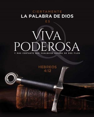 Placa cristal Palabra de Dios (Hebreos 4:12)