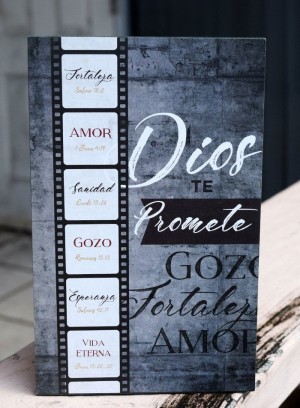 Cuadro madera Dios te promete