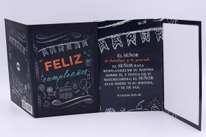 Tarjeta Feliz cumpleaños tablero (Números 6:24-26)